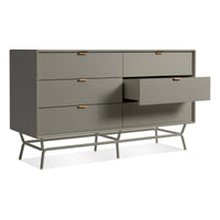 Dang 6 Drawer Dresser in Risk-Averse Grey - Angle 4