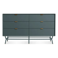 Dang 6 Drawer Dresser in Marine Blue - Angle 1