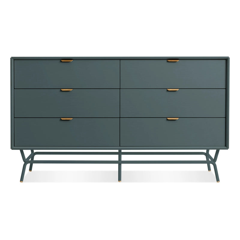 Dang 6 Drawer Dresser in Marine Blue - Angle 1