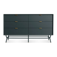 Dang 6 Drawer Dresser in Navy Green - Angle 1