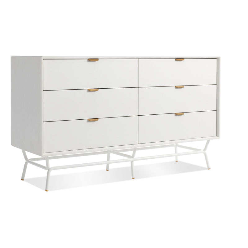 Dang 6 Drawer Dresser in White - Angle 2