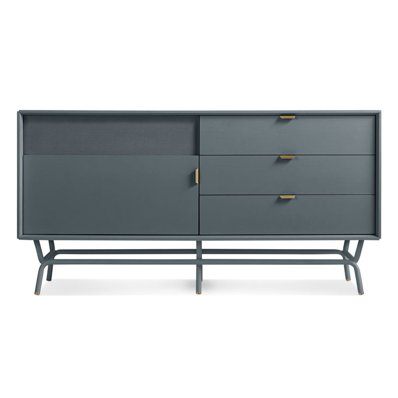 Dang 1 Door / 3 Drawer Console en Marine Blue