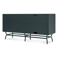 Dang 1 Door / 3 Drawer Console in Navy Green - Angle 10