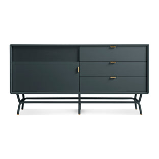 Dang 1 Door / 3 Drawer Console en Navy Green