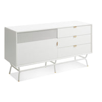 Dang 1 Door / 3 Drawer Console in White - Angle 6