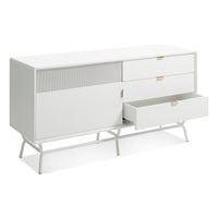 Dang 1 Door / 3 Drawer Console in White - Angle 7