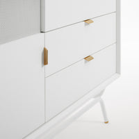 Dang 1 Door / 3 Drawer Console in White - Angle 12