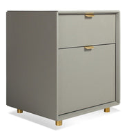 Dang File Pedestal in Risk-Averse Grey - Angle 3
