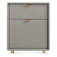 Dang File Pedestal in Risk-Averse Grey - Angle 1
