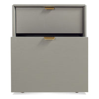 Dang File Pedestal in Risk-Averse Grey - Angle 2