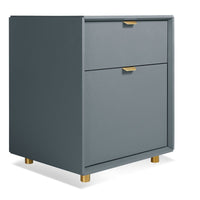 Dang File Pedestal in Marine Blue - Angle 3