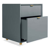 Dang File Pedestal in Marine Blue - Angle 5