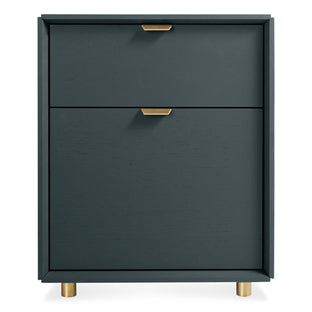 Dang File Pedestal in Navy Green - Angle 1