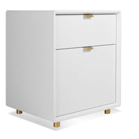 Dang File Pedestal in White - Angle 3