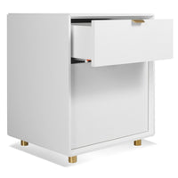 Dang File Pedestal in White - Angle 4