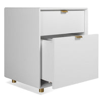 Dang File Pedestal in White - Angle 5