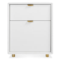 Dang File Pedestal in White - Angle 1
