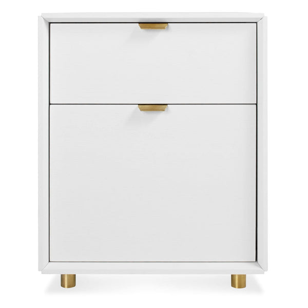 Dang File Pedestal in White - Angle 1