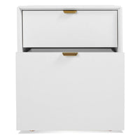 Dang File Pedestal in White - Angle 2