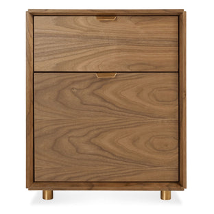 Dang File Pedestal in Walnut - Angle 1