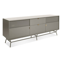 Dang 2 Door / 2 Drawer Console in Risk-Averse Grey - Angle 5
