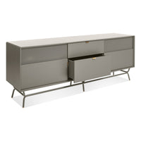 Dang 2 Door / 2 Drawer Console in Risk-Averse Grey - Angle 7