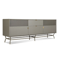 Dang 2 Door / 2 Drawer Console in Risk-Averse Grey - Angle 4