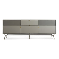 Dang 2 Door / 2 Drawer Console in Risk-Averse Grey - Angle 1