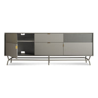 Dang 2 Door / 2 Drawer Console in Risk-Averse Grey - Angle 2