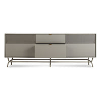 Dang 2 Door / 2 Drawer Console in Risk-Averse Grey - Angle 3