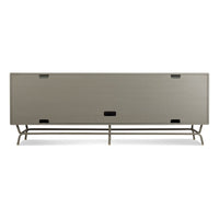 Dang 2 Door / 2 Drawer Console in Risk-Averse Grey - Angle 11
