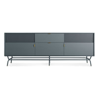 Dang 2 Door / 2 Drawer Console in Marine Blue - Angle 1