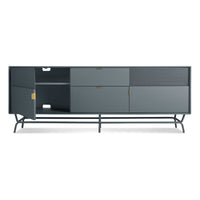 Dang 2 Door / 2 Drawer Console in Marine Blue - Angle 2