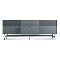 Dang 2 Door / 2 Drawer Console in Marine Blue - Angle 3