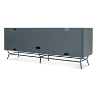 Dang 2 Door / 2 Drawer Console in Marine Blue - Angle 10