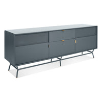 Dang 2 Door / 2 Drawer Console in Marine Blue - Angle 5