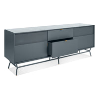 Dang 2 Door / 2 Drawer Console in Marine Blue - Angle 7