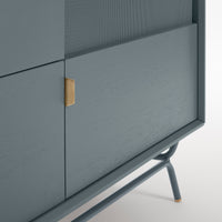 Dang 2 Door / 2 Drawer Console in Marine Blue - Angle 12