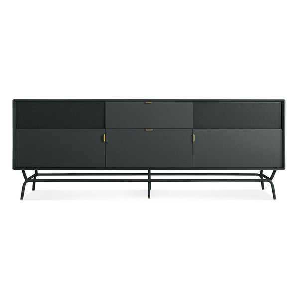 Dang 2 Door / 2 Drawer Console in Navy Green - Angle 1