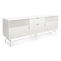 Dang 2 Door / 2 Drawer Console in White - Angle 5