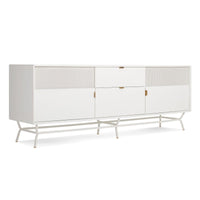 Dang 2 Door / 2 Drawer Console in White - Angle 4