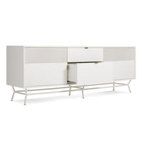 Dang 2 Door / 2 Drawer Console in White - Angle 6