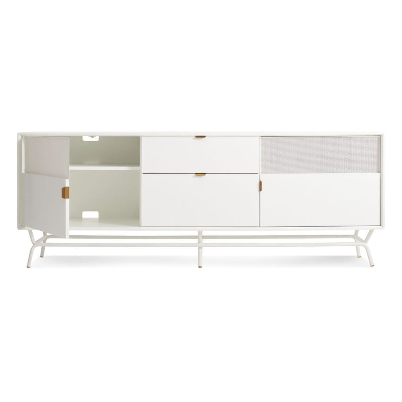 Dang 2 Door / 2 Drawer Console in White - Angle 2