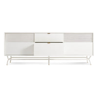 Dang 2 Door / 2 Drawer Console in White - Angle 3