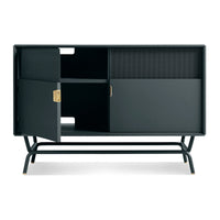 Dang Media Stand in Navy Green - Angle 2