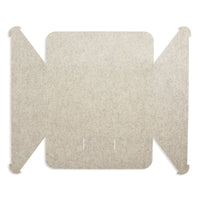 Double Tuck Large Felt Basket in Heathered Off White - Angle 8