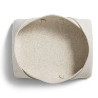 Double Tuck Large Felt Basket in Heathered Off White - Angle 7