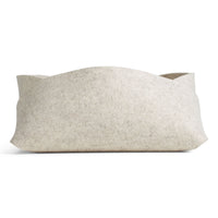 Double Tuck Large Felt Basket in Heathered Off White - Angle 5