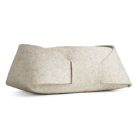 Double Tuck Medium Felt Basket en Heathered Off White - ángulo 3