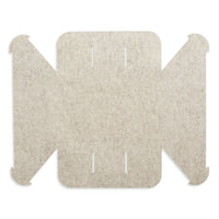 Double Tuck Medium Felt Basket en Heathered Off White - ángulo 8